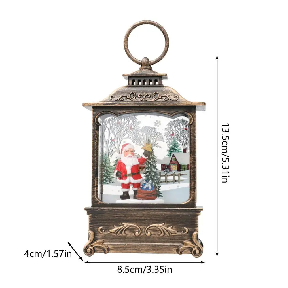 Christmas Wind Chime Snow Globe Music Box Snowflake Lantern Festive Holiday Decoration Gift Home Decoration Accessories