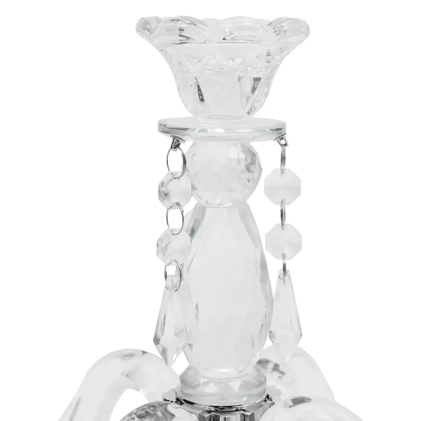 5 Arm Crystal Candle Centerpieces Candle Holder With 5 Heads Candle Holder Decorations