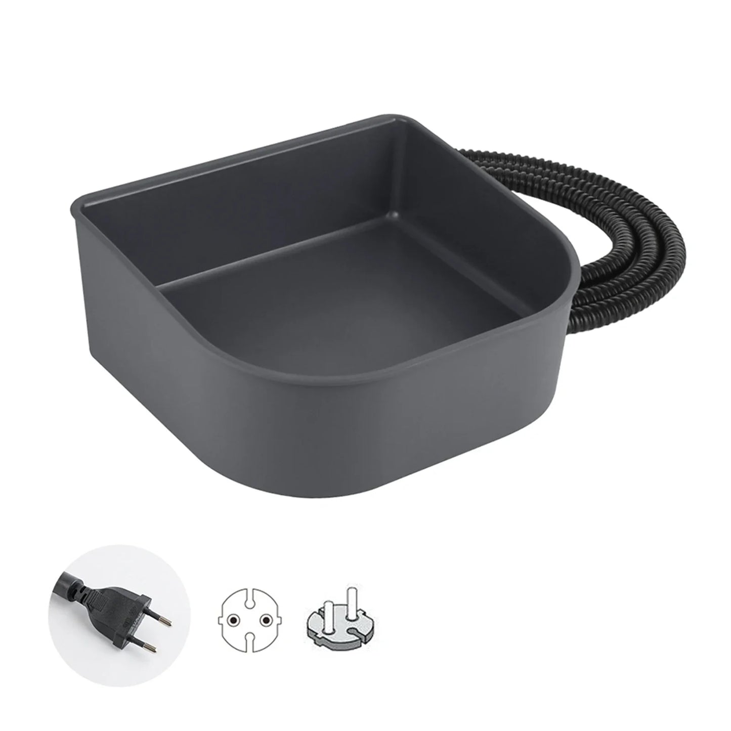 1L Pet Heated Bowl Hanging Dog Water Bowl Plastic Heated Dog Bowl for Rabbits Dogs Cats and All Breed Sizes Pet Accessories