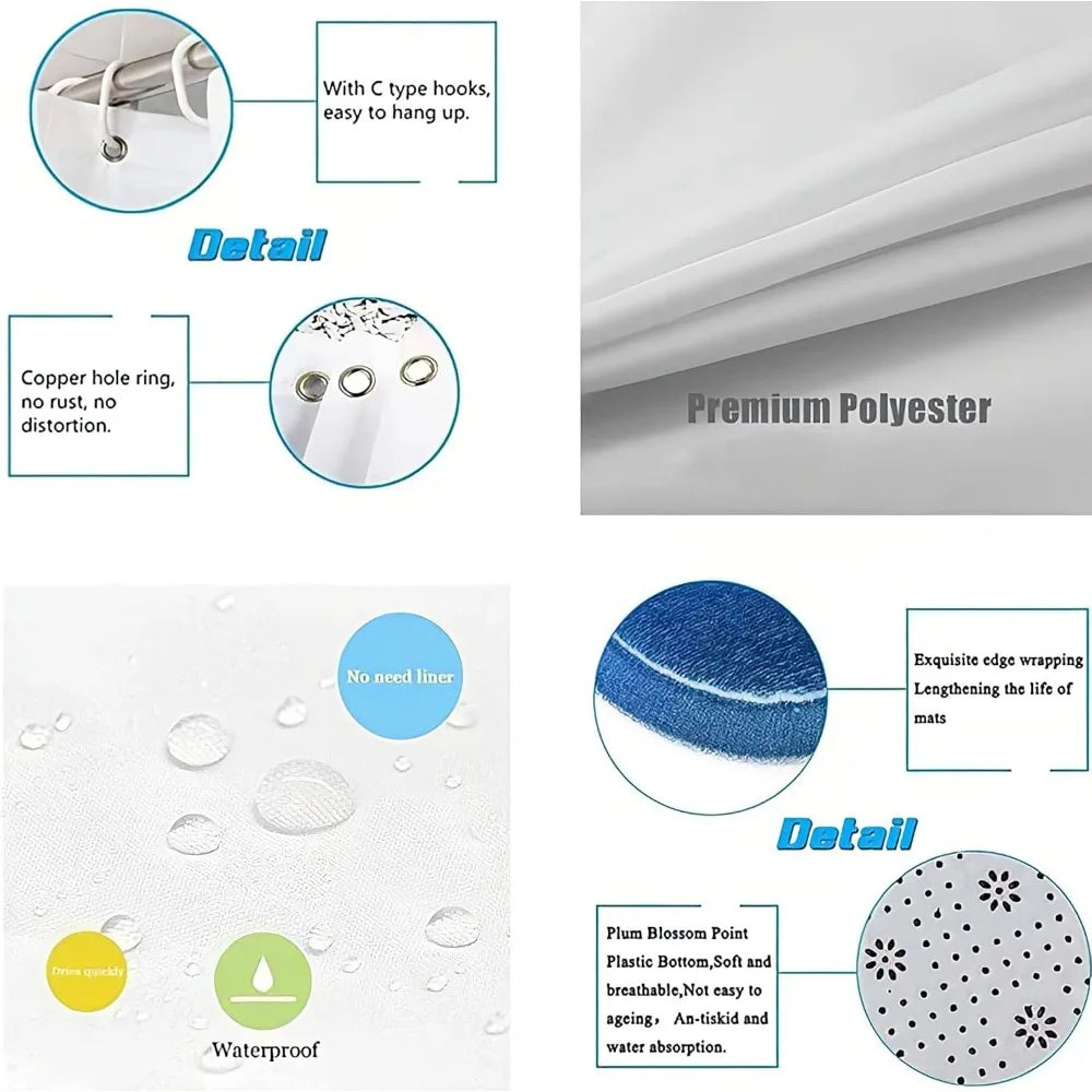 4pcs shower curtain set pink fashion floral bathroom decor inspirational quotes bathroom shower curtain with rugs and accessori