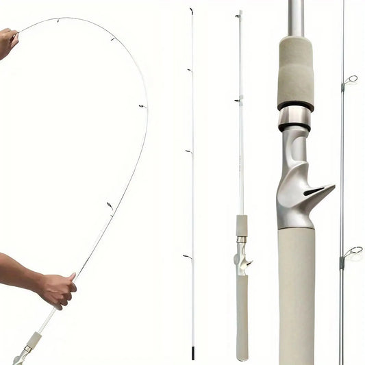 1pc-180cm/ 70.86inch White Fishing Rod (Single Fishing Rod)-Durable Fiberglass, Comfortable To Touch-A Must-have for Anglers