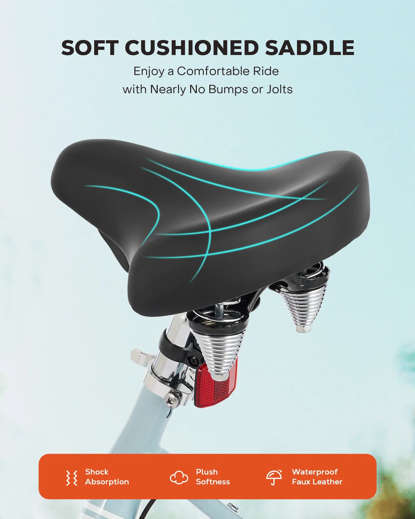 VIRIBUS Step Through Women Bicycle Adult Beach Cruiser Bike for Women Men 24" 26''