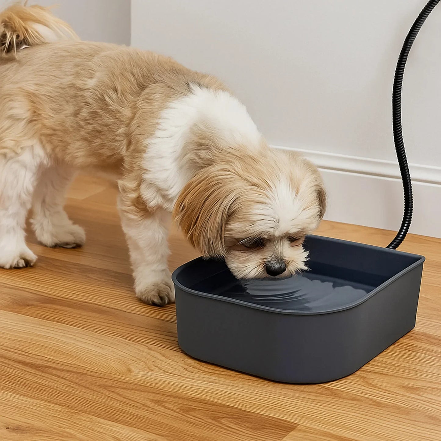 1L Pet Heated Bowl Hanging Dog Water Bowl Plastic Heated Dog Bowl for Rabbits Dogs Cats and All Breed Sizes Pet Accessories