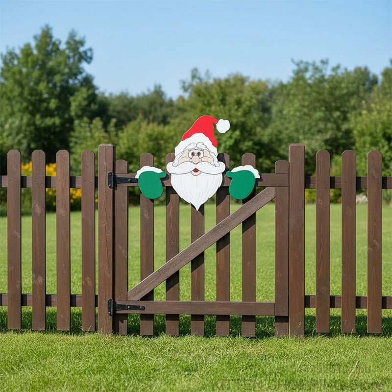 Santa Clause Snowman Reindeer Peeker Yard Decor, Christmas Peeker Fence Decor, Festive Christmas Decorations for Home Garden