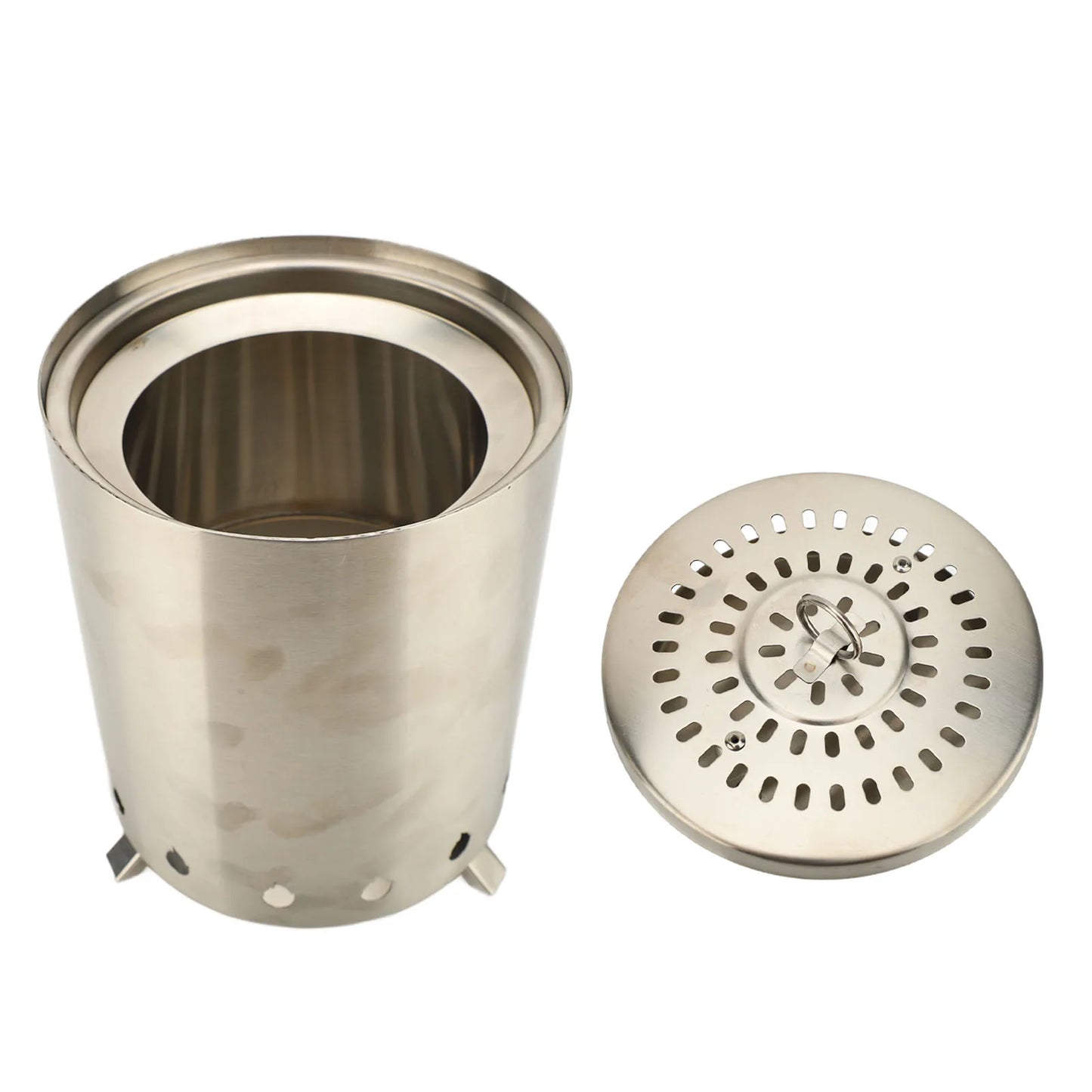 Camping Wood Stove Windproof Wood Stove Outdoor Tabletop Fire Pit with Stand for Backpacking Hiking Traveling Wood Burning Stove