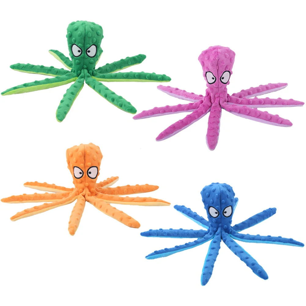 1/2PCS Pet Octopus Dog Toy Interactive Indestructible Bite Resistant Sound Puppy squeaky Octopu Dogs Rattle For Pet Supplies