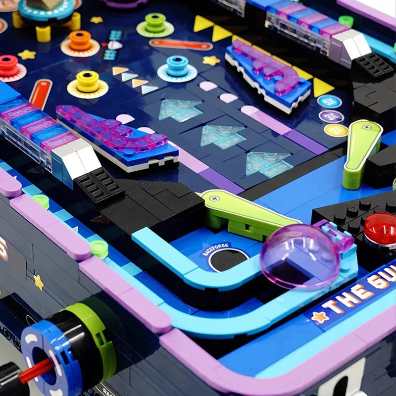 2309PCS Pinball Game Table Building Blocks Toys Assembly Small Particle Machine Model Bricks Toys For Christmas Halloween Gifts