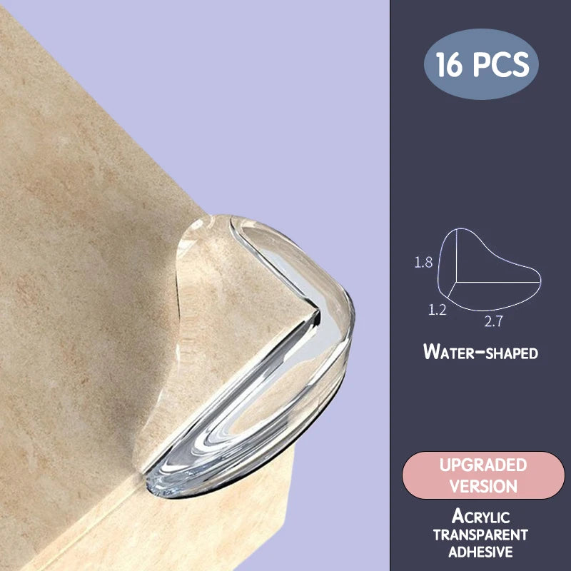 16PCS Baby Safety Silicone Protector Table Corner Edge Protection Cover Electric Socket Protection Children Anticollision Guards