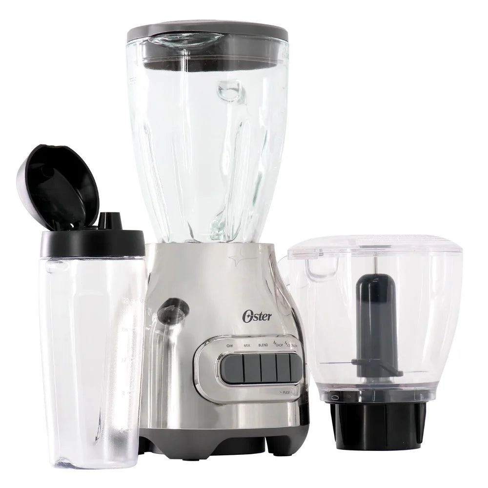 700 Watt 3-in-1 Kitchen Blender with Blend-N-Go Cup and Food Chopper 5 Speed Functionality Ice Crushing Glass Jar