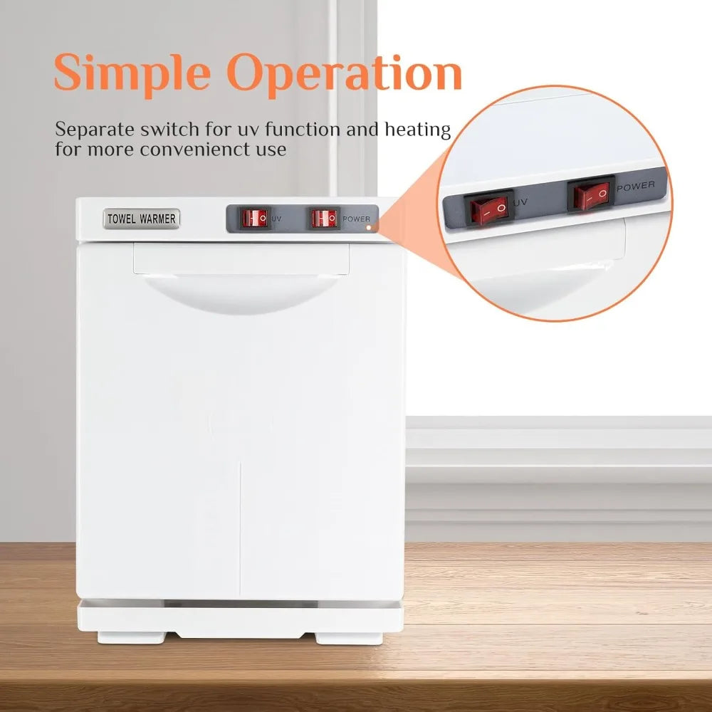Professional Towel Warmer, 5L Small Hot Towel Cabinet, 2-in-1 Towel Heater for Beauty Salon, Massage Office, Facial Spa