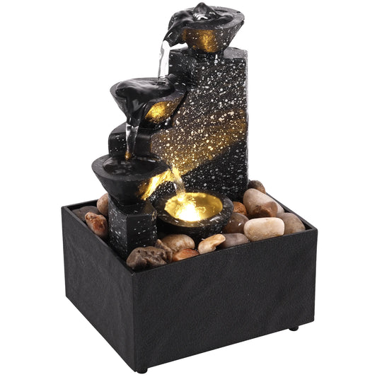 Art waterfall fountain small ornament desktop beautiful decoration can be used for living room family bedroom study office