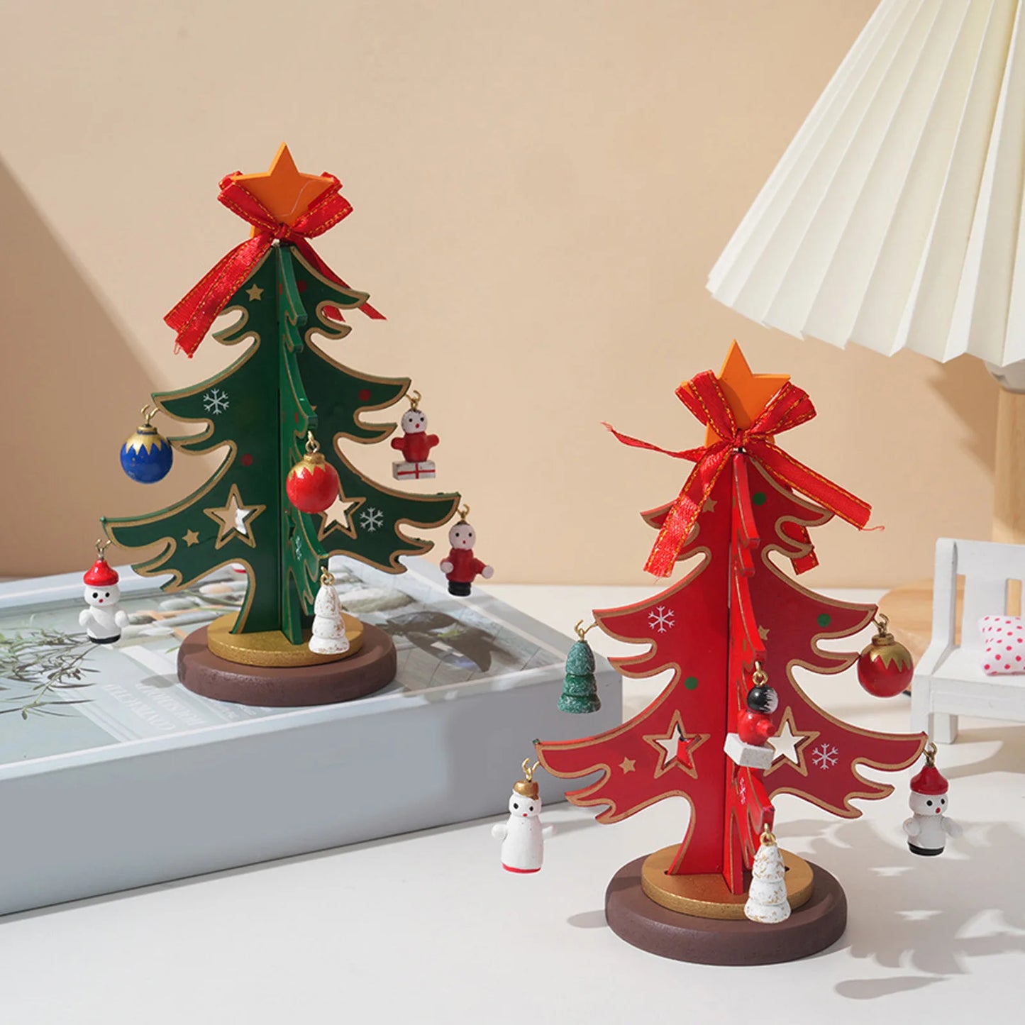 Christmas Wooden Christmas Tree Children'S Gift Diy Shopping Mall Decorations Christmas Decorations Suministros NavideñOs