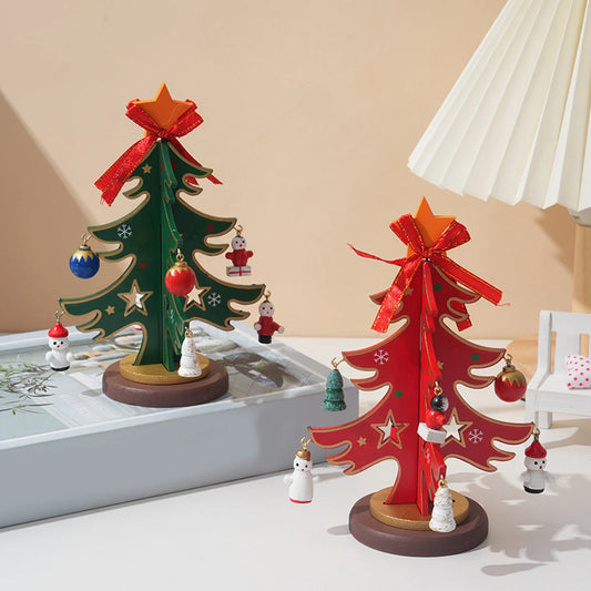 Christmas Wooden Christmas Tree Children'S Gift Diy Shopping Mall Decorations Christmas Decorations Suministros NavideñOs