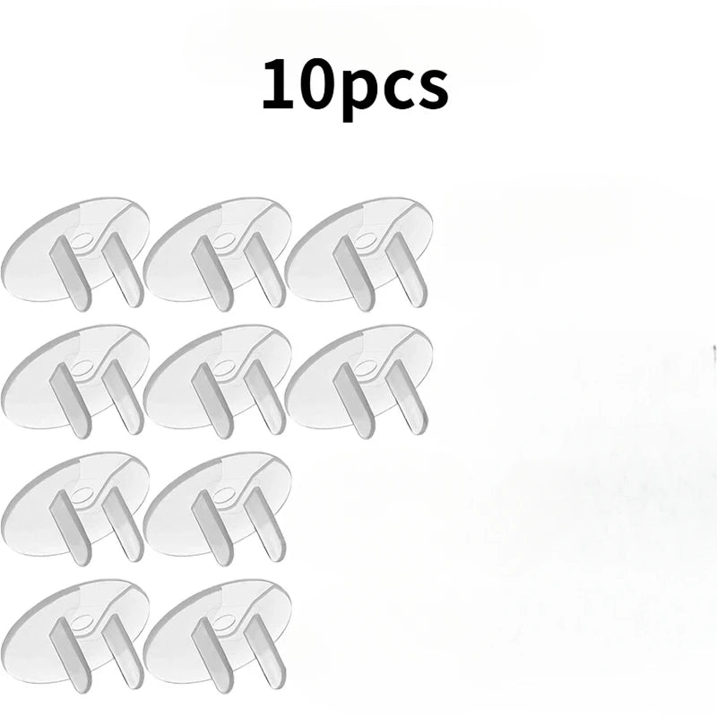 10/20PCS Childproof Outlet Covers – US Standard Baby Safety Plugs, Clear Electrical Socket Protectors for Home & Export