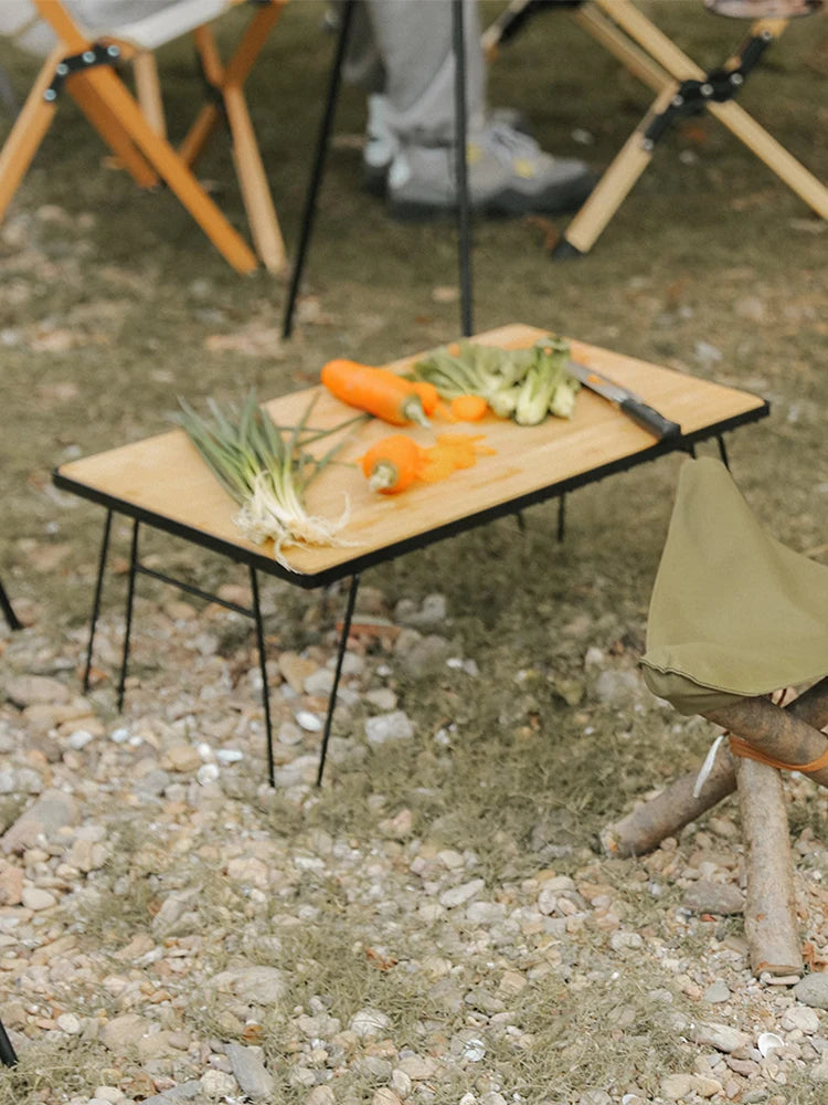 Camping Lightweight Table with Table Board & Bag Portable Cooking Net Table Camping Cooking Rack for Backyards BBQ Party