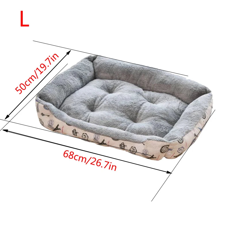 Warm pet kennel， dog cushion gray plush，breathable dog bed cat sleeping bag