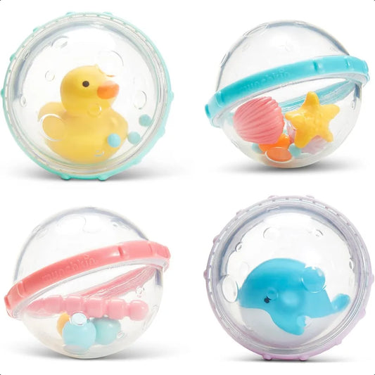 Munchkin Float Play Bubbles Baby and Toddler Bath Toy 4 Count