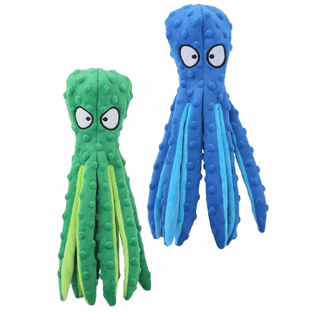 1/2PCS Pet Octopus Dog Toy Interactive Indestructible Bite Resistant Sound Puppy squeaky Octopu Dogs Rattle For Pet Supplies