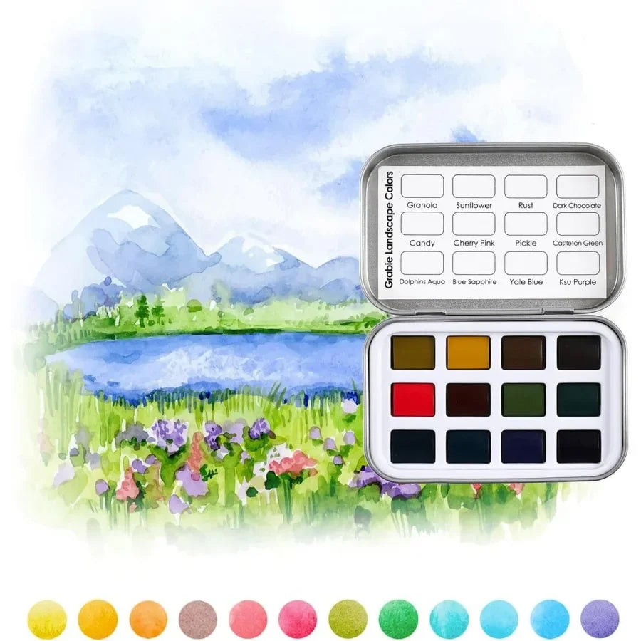 Pocket Watercolor Set with 60 Colors for Travel and Artistic Painting Ideal Bulk Art Supplies for Professional Artists Amateur