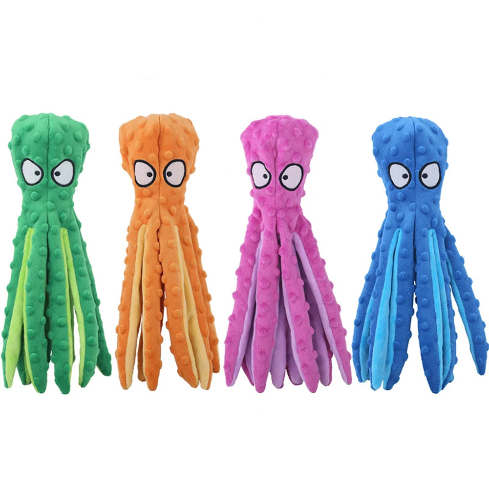 1/2PCS Pet Octopus Dog Toy Interactive Indestructible Bite Resistant Sound Puppy squeaky Octopu Dogs Rattle For Pet Supplies