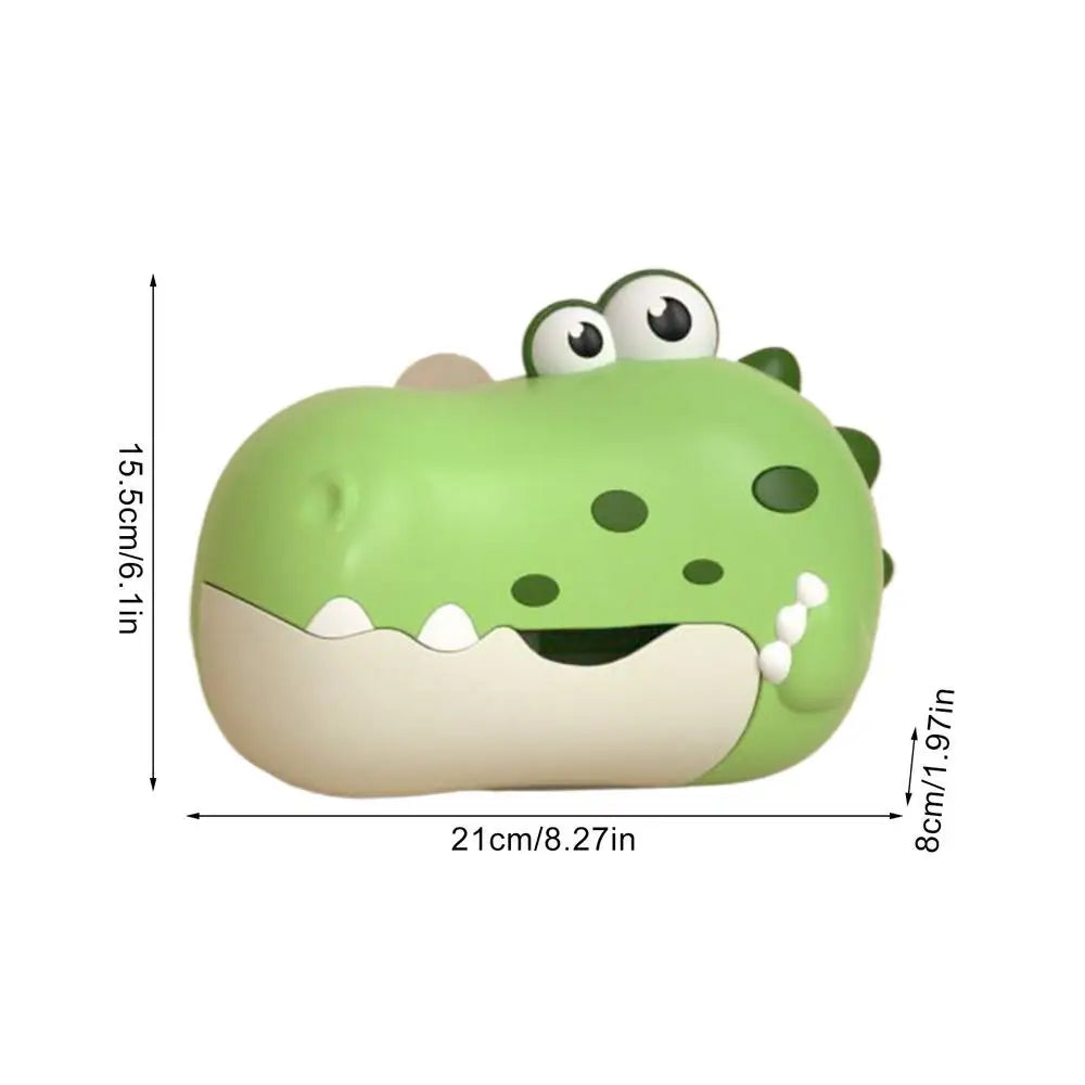 Bath Bubble Maker Electric Music Dinosaur Shape Bubble Machine With Suction Cup Children Bathing Companion For Age 3 Automatic