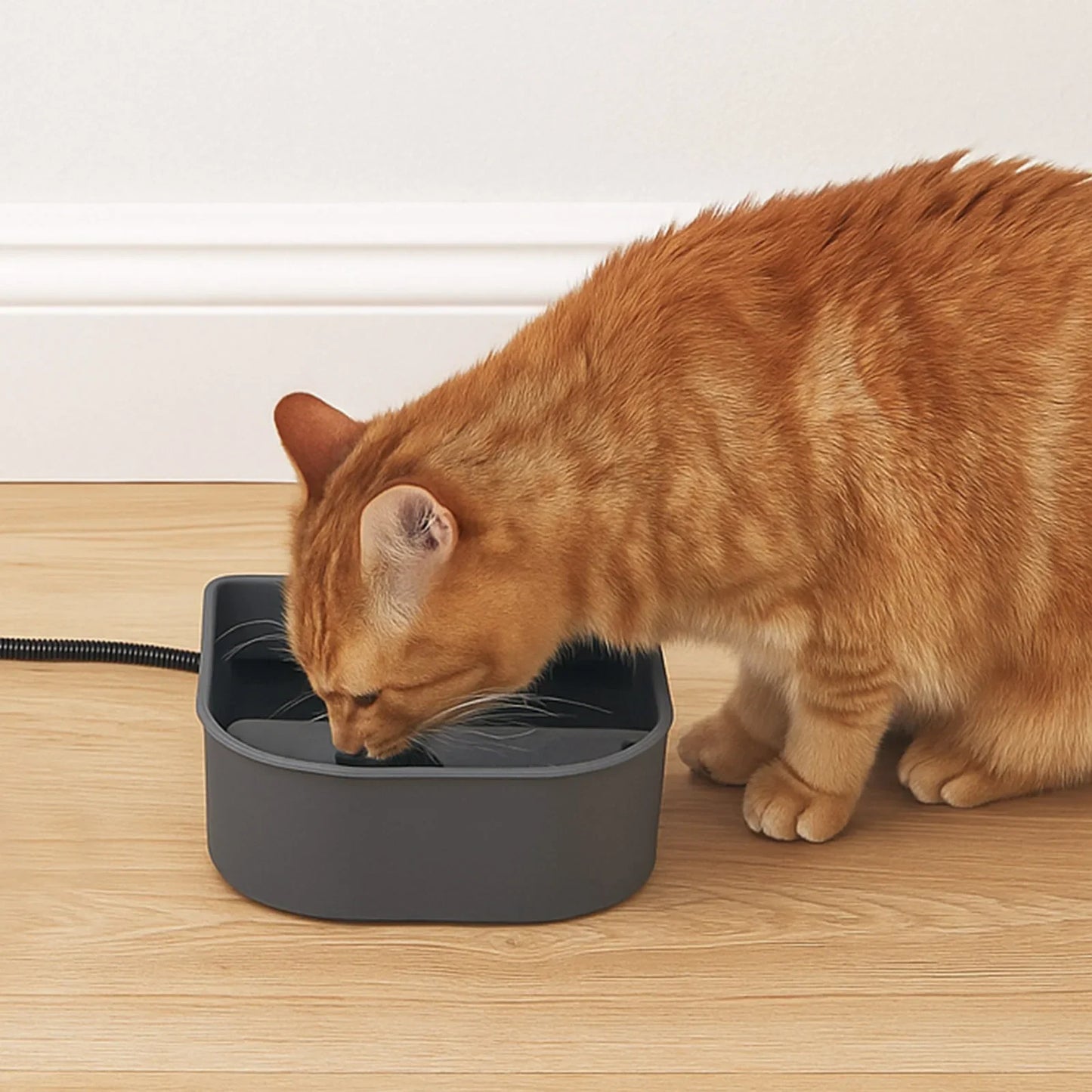 1L Pet Heated Bowl Hanging Dog Water Bowl Plastic Heated Dog Bowl for Rabbits Dogs Cats and All Breed Sizes Pet Accessories