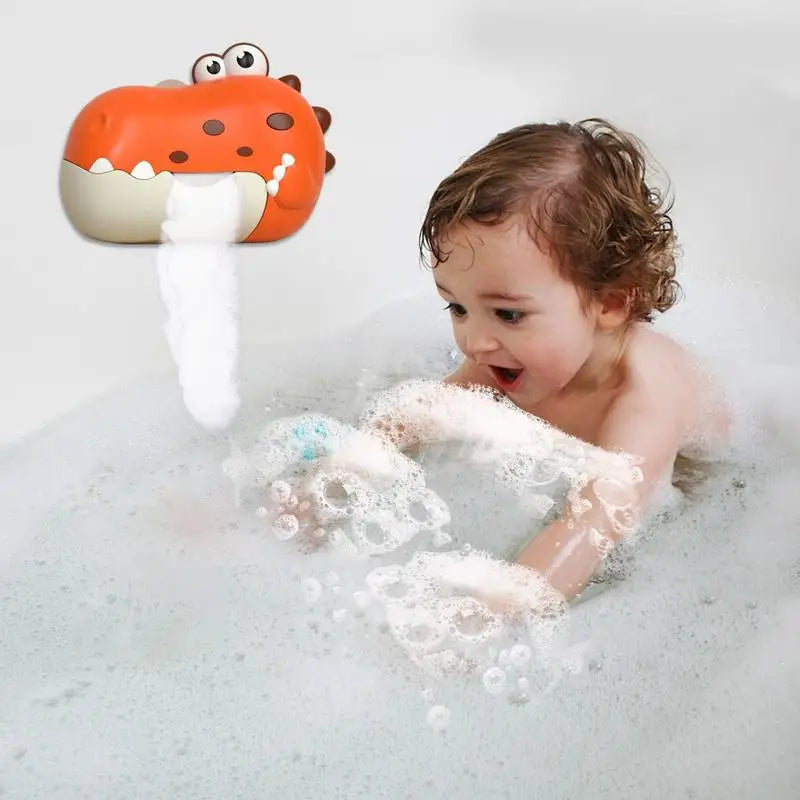 Bath Bubble Maker Electric Music Dinosaur Shape Bubble Machine With Suction Cup Children Bathing Companion For Age 3 Automatic