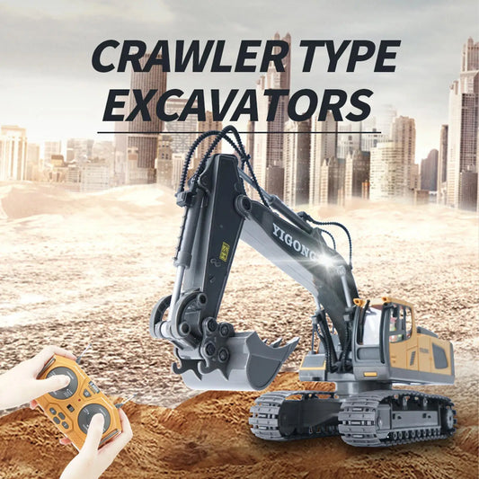 1/20 11CH Crawler 2.4G Wireless Construction RC Cars Toy Remote Control Excavator Kids Children Birthday Gifts