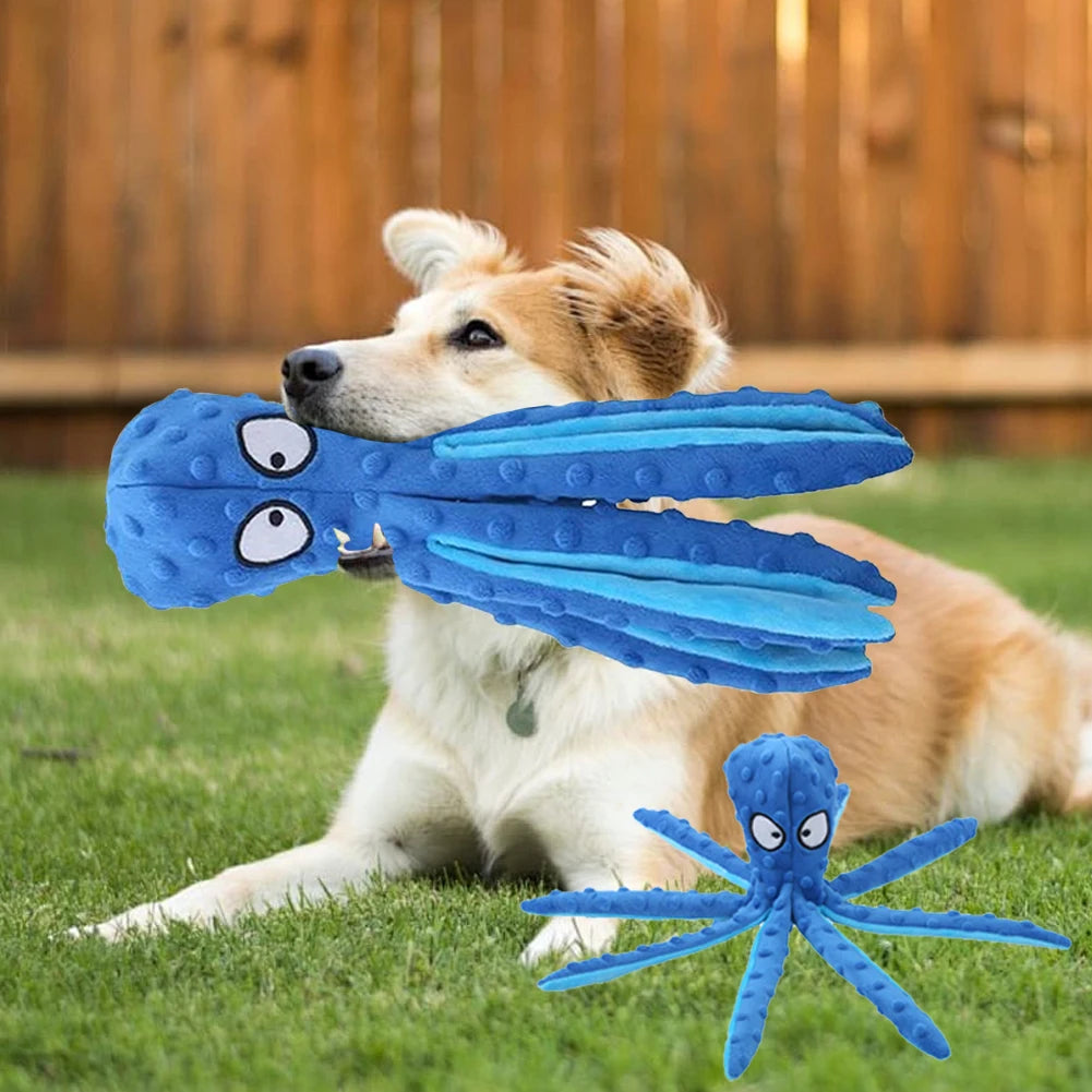 1/2PCS Pet Octopus Dog Toy Interactive Indestructible Bite Resistant Sound Puppy squeaky Octopu Dogs Rattle For Pet Supplies