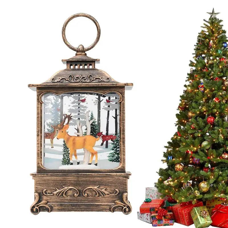 Christmas Wind Chime Snow Globe Music Box Snowflake Lantern Festive Holiday Decoration Gift Home Decoration Accessories