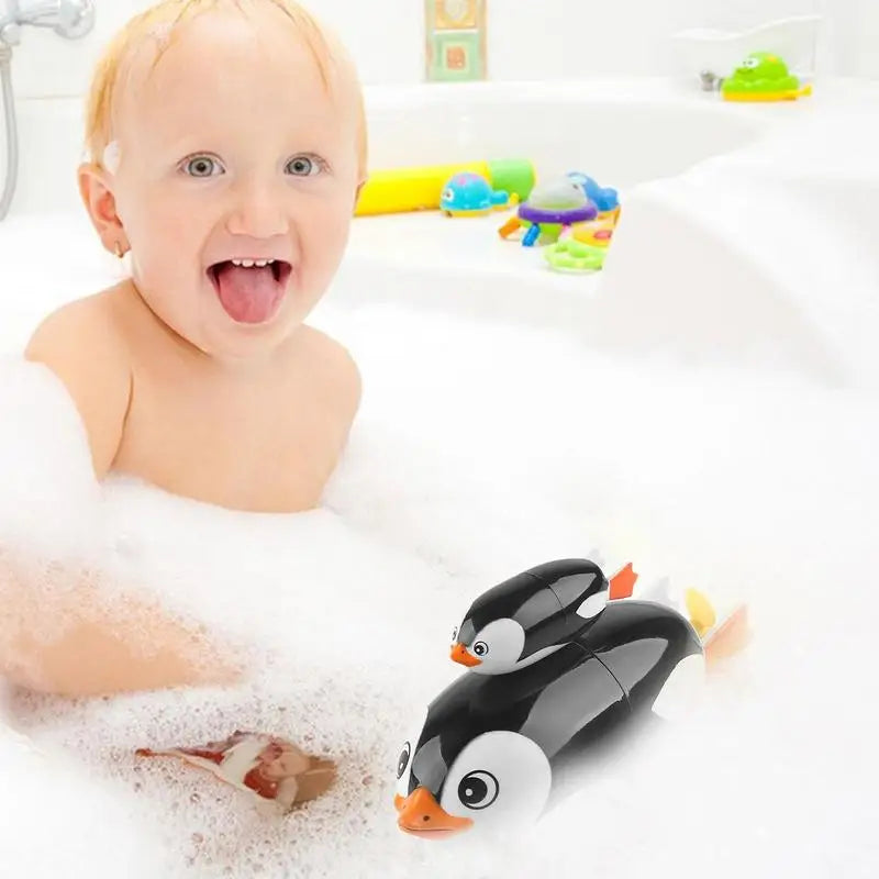 Penguin Bathtub Toys Bath Toys Baby With Electric Diving Wind Up Penguin Bathtub Toys Toddlers Swimming Floating Playing Set In