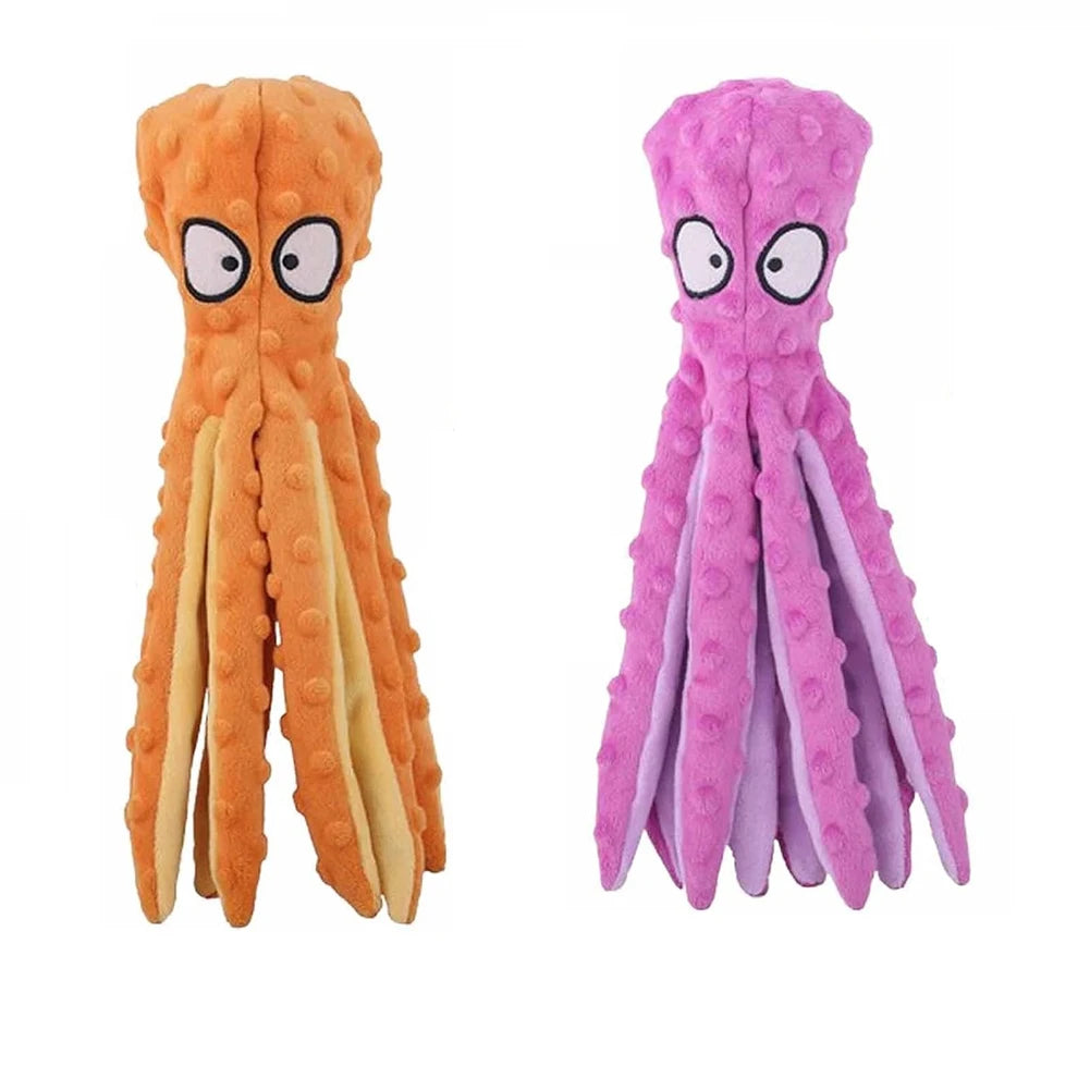 1/2PCS Pet Octopus Dog Toy Interactive Indestructible Bite Resistant Sound Puppy squeaky Octopu Dogs Rattle For Pet Supplies