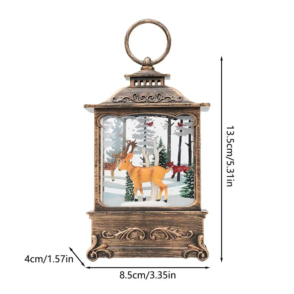 Christmas Wind Chime Snow Globe Music Box Snowflake Lantern Festive Holiday Decoration Gift Home Decoration Accessories