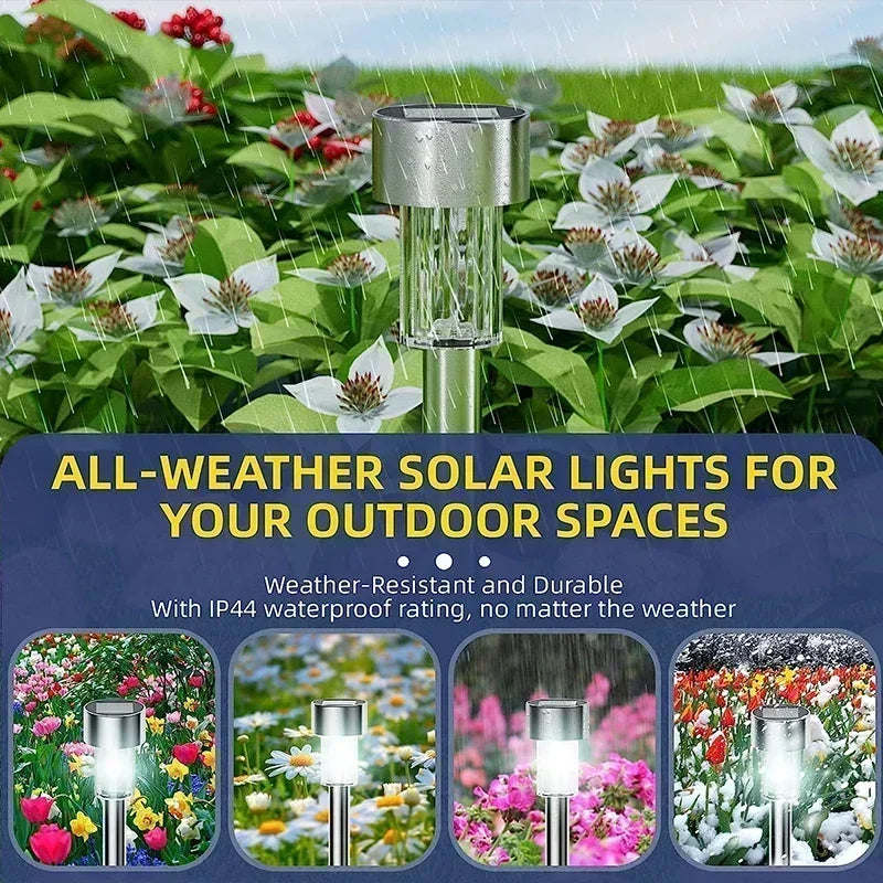 Solar Outdoor Lights Garden Lamp Solar Powered Waterproof Landscape Path Outdoor for Yard Backyard Lawn Patio Decorative Plant