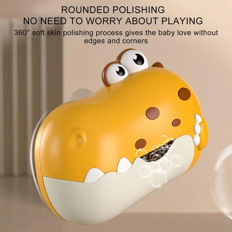 Bath Bubble Maker Electric Music Dinosaur Shape Bubble Machine With Suction Cup Children Bathing Companion For Age 3 Automatic