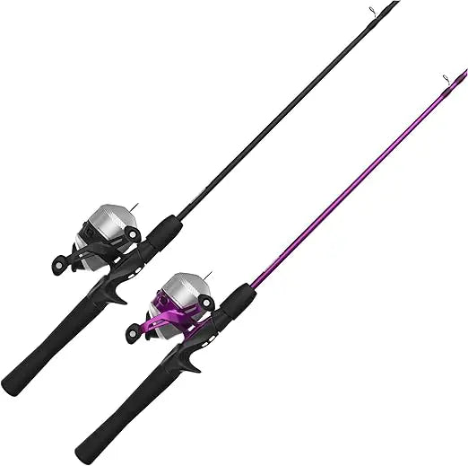 5-Foot 6-Inch Fiberglass Fishing Rod Combo with Anti-Reverse Spincast Reel