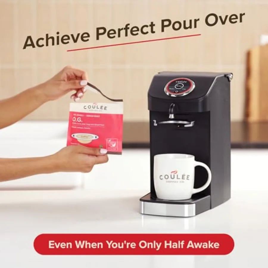 SWIRL Single Serve Coffee Maker Electric Kitchen Appliances Designed for Convenient Use with Cups or Mugs Features Automated Po