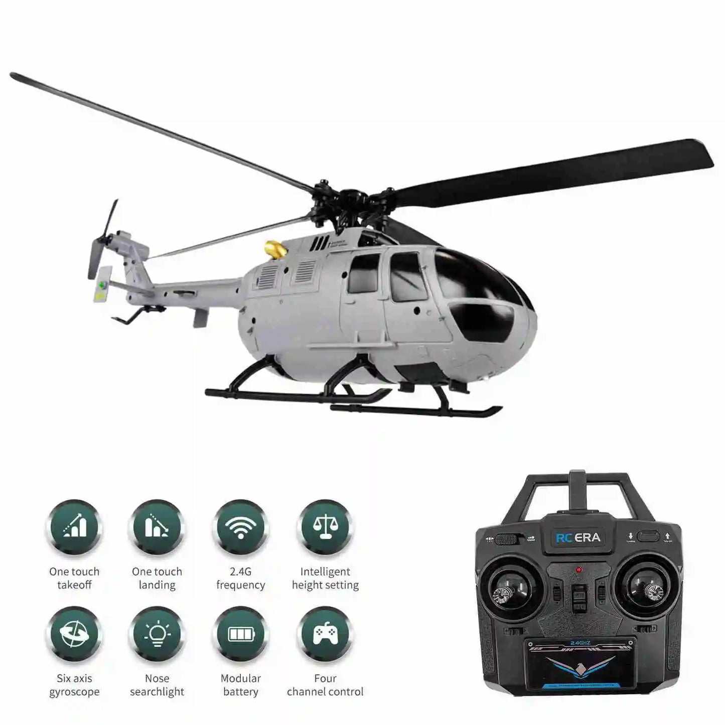 RC Helicopter RC Drone Single Propeller Without Ailerons 6 Axis Gyro Stabilization RC Airplane Altitude Hold Toy for Boys Girls