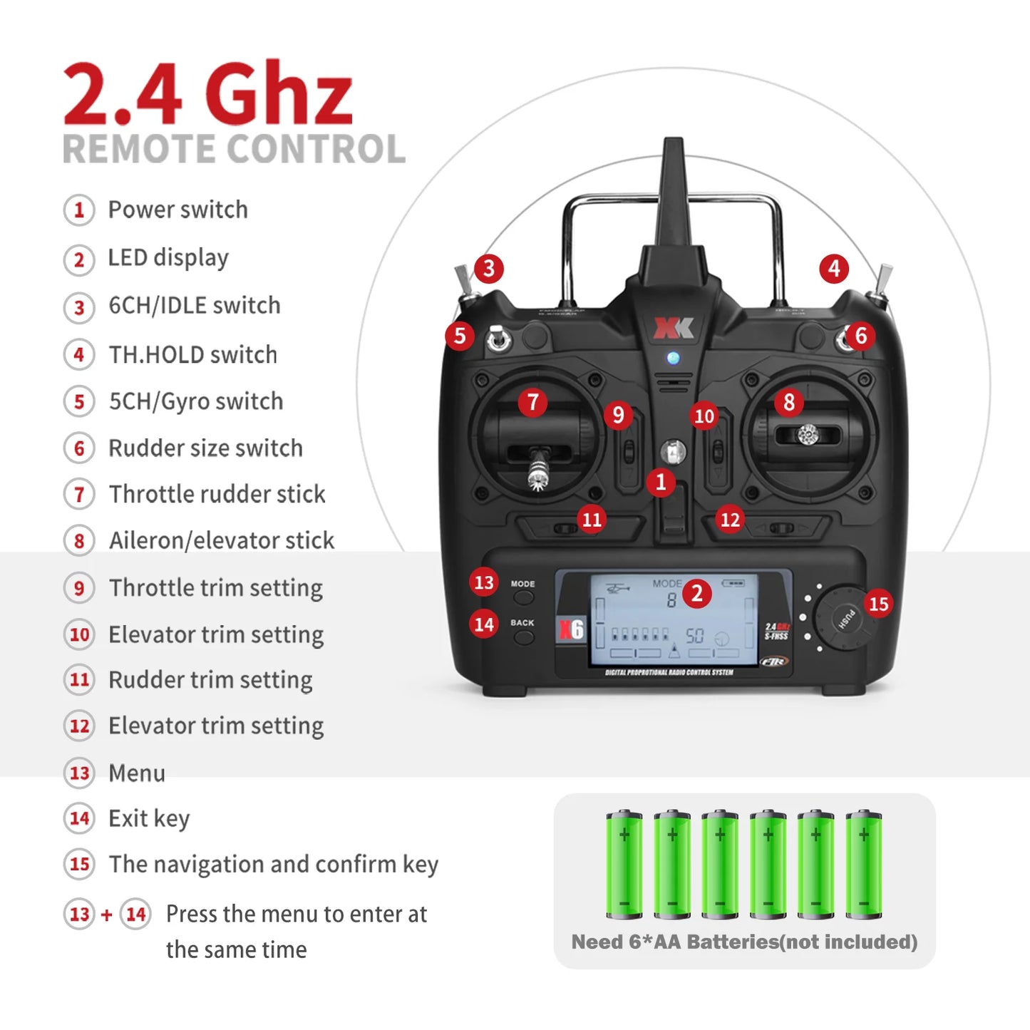 WLtoys K110S RC Helicopters for Adults,3D/6G Mode, 6 Channel Mini Remote control Helicopter,Brushless Motor,  with 3 Batteries