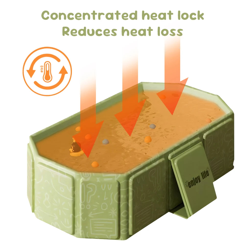 Foldable Baby Bath Thickened Large Size Portable PVC Kids Tub Collapsible Durable Newborn Child SPA Hot Bathtub Bathroom Pool