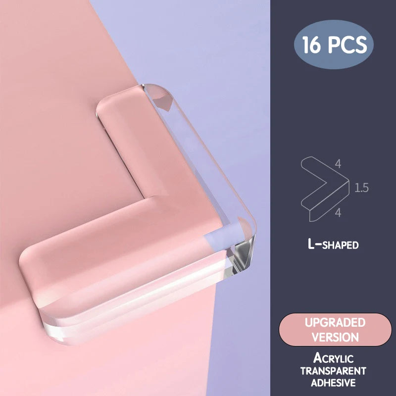 16PCS Baby Safety Silicone Protector Table Corner Edge Protection Cover Electric Socket Protection Children Anticollision Guards