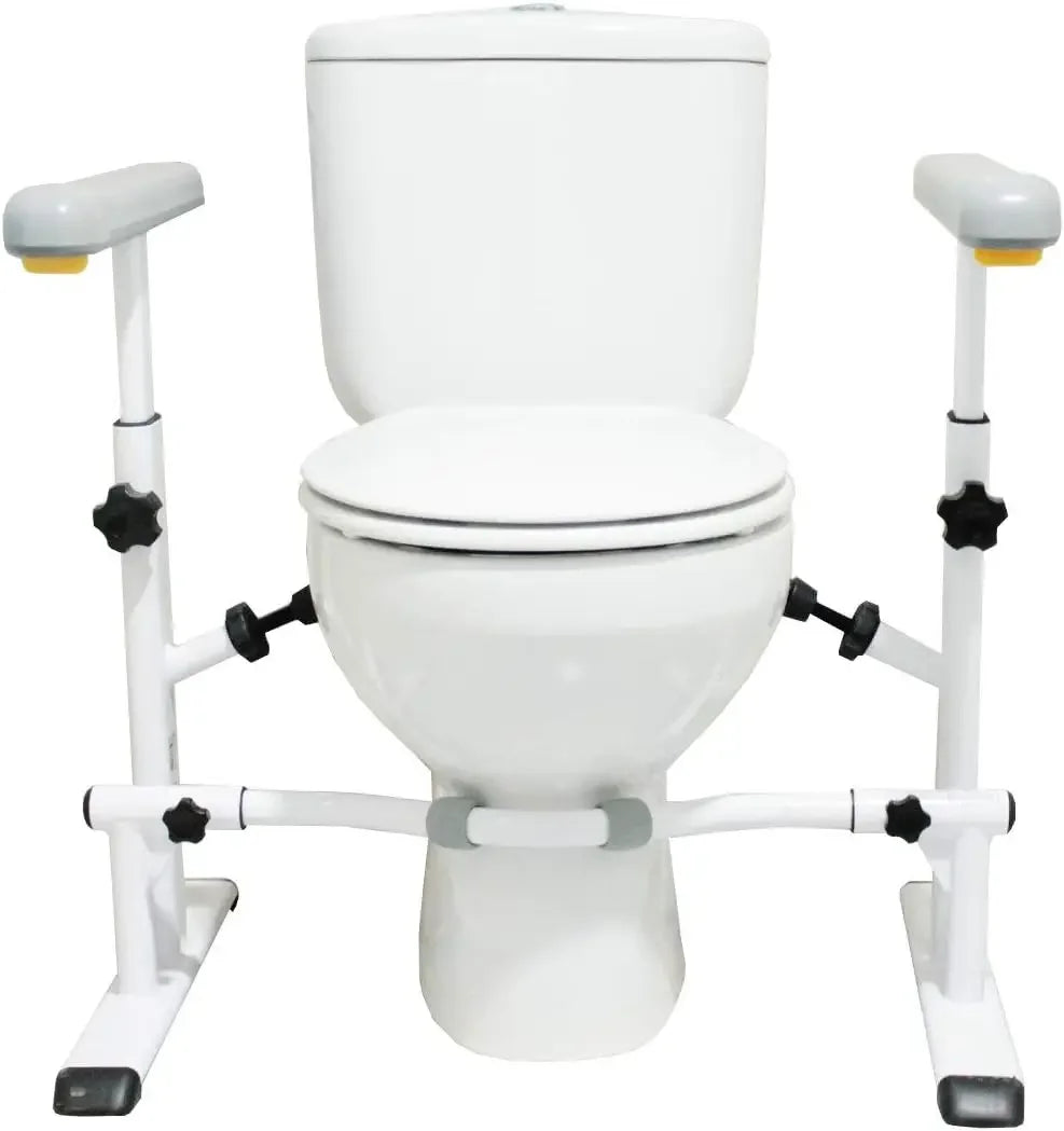XMSJ.Toilet Safety Rails For Seniors (330 Lbs), Frame With Arms, Adjustable Height And Width, Grab Bars