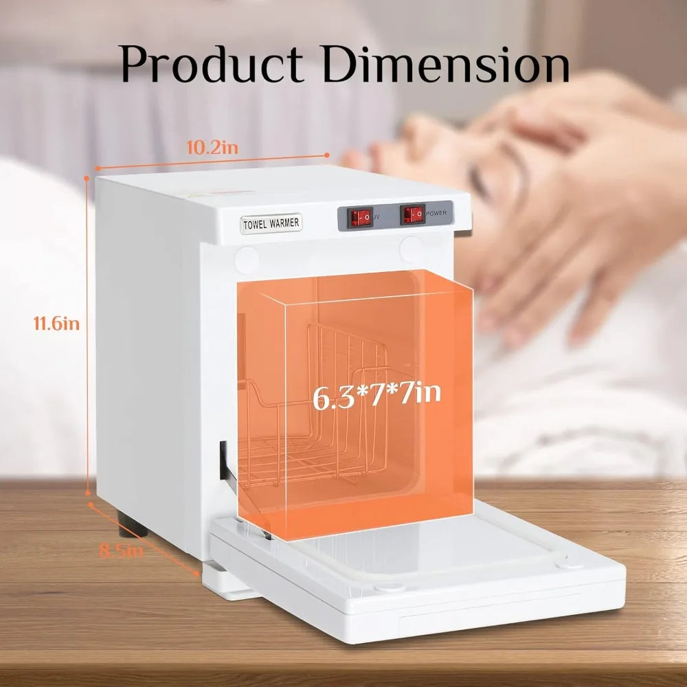 Professional Towel Warmer, 5L Small Hot Towel Cabinet, 2-in-1 Towel Heater for Beauty Salon, Massage Office, Facial Spa