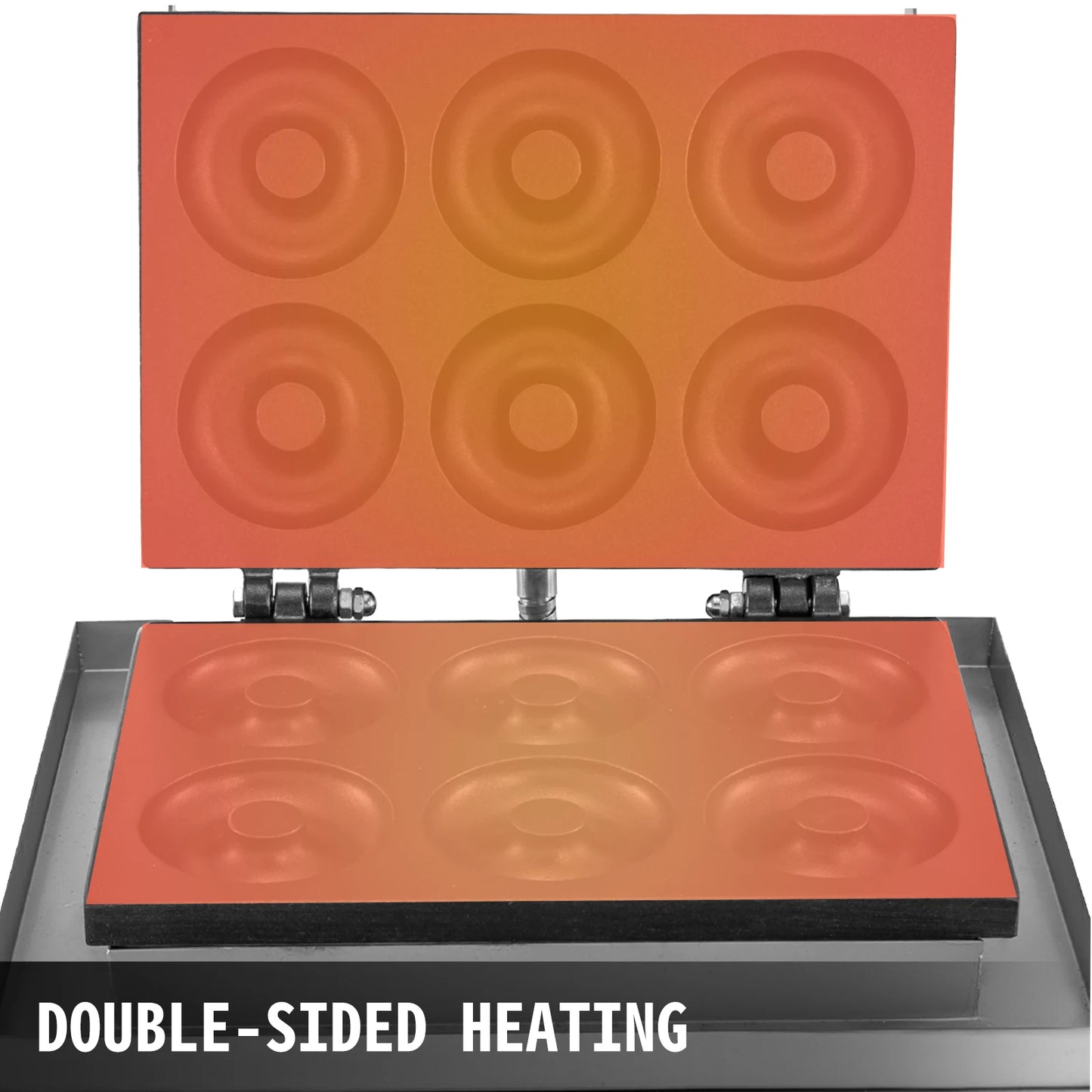 SucceBuy 6 Hole Electric Sweet Donut Maker Stainless Steel Non Stick Commercial Donut Waffle Cookies Gaufriers Kitchen Appliance