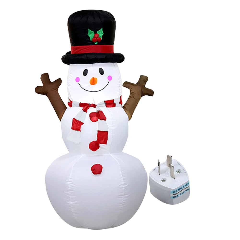 LED Inflatable Illuminated Santa Claus Ornament Lighted Giant Model Ornament Decorative Cartoon  Christmas New Year Gifts