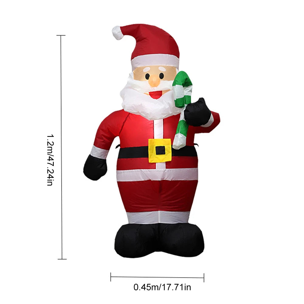 LED Inflatable Illuminated Santa Claus Ornament Lighted Giant Model Ornament Decorative Cartoon  Christmas New Year Gifts