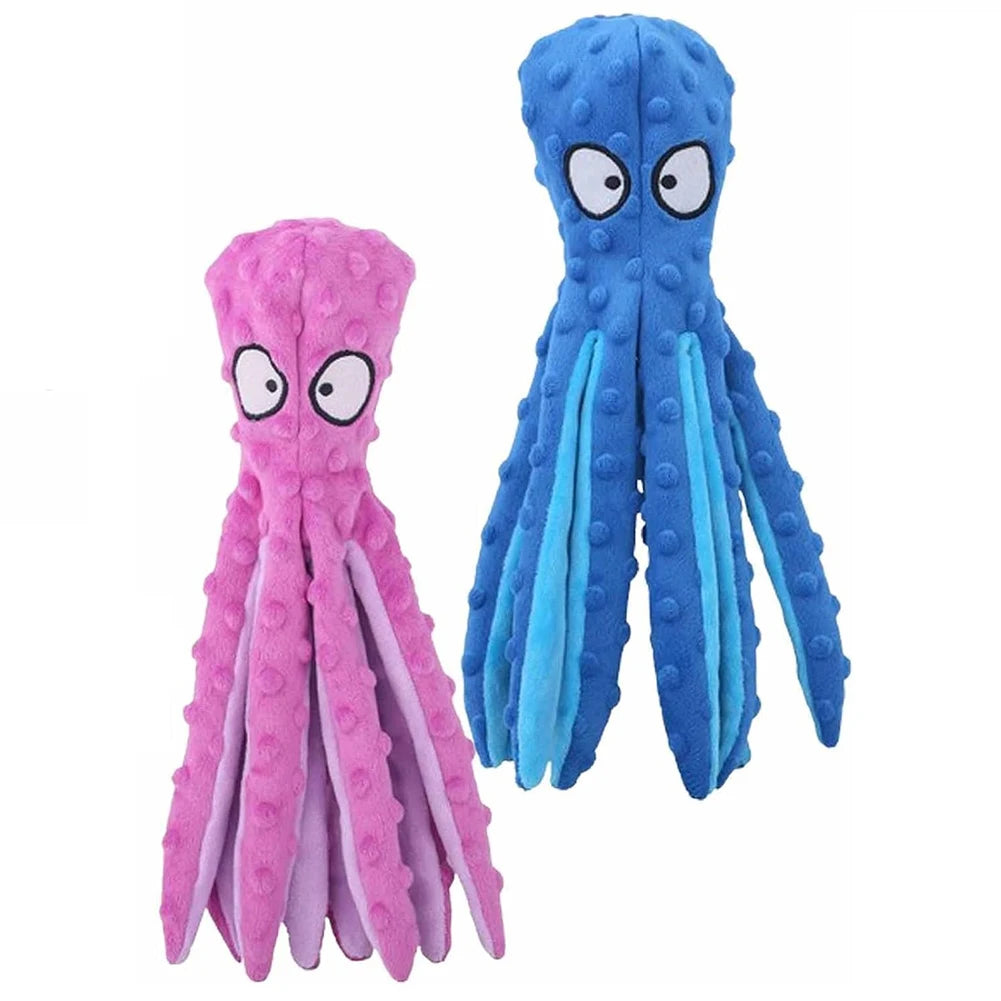1/2PCS Pet Octopus Dog Toy Interactive Indestructible Bite Resistant Sound Puppy squeaky Octopu Dogs Rattle For Pet Supplies