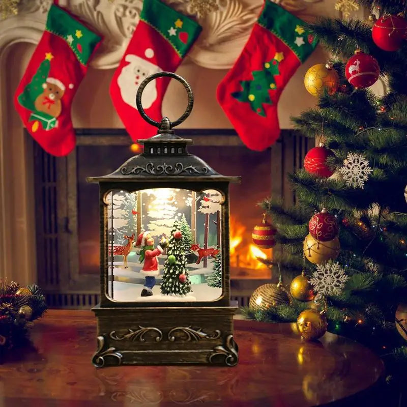 Christmas Wind Chime Snow Globe Music Box Snowflake Lantern Festive Holiday Decoration Gift Home Decoration Accessories