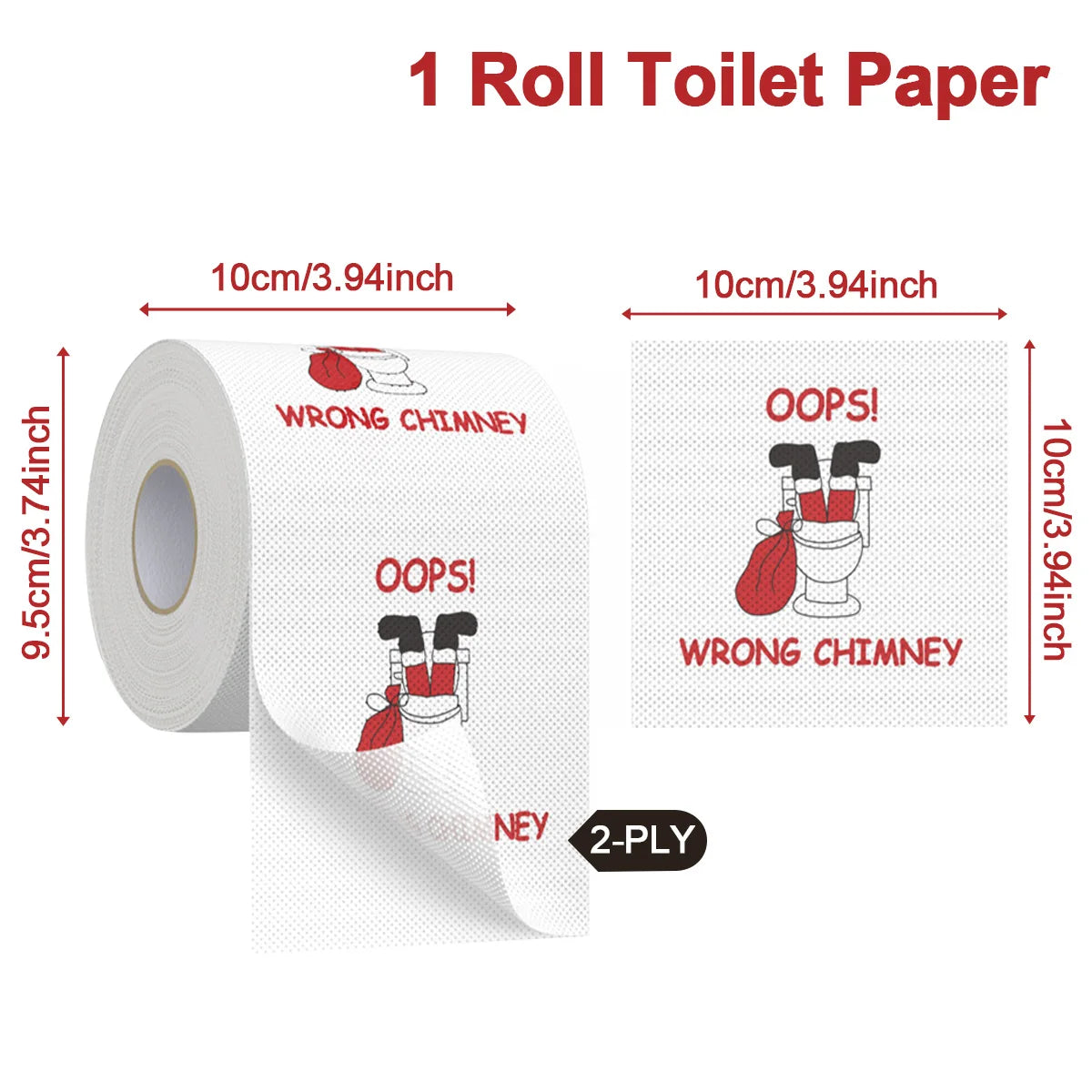 Christmas Toilet Roll Paper Happy 2026 New Year Christmas Supplies Xmas Tissue Roll Napkin Kitchen Tool Home Decoration New Year
