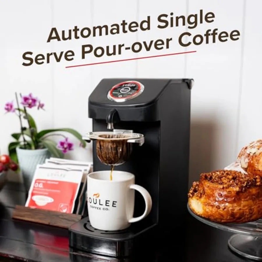 SWIRL Single Serve Coffee Maker Electric Kitchen Appliances Designed for Convenient Use with Cups or Mugs Features Automated Po
